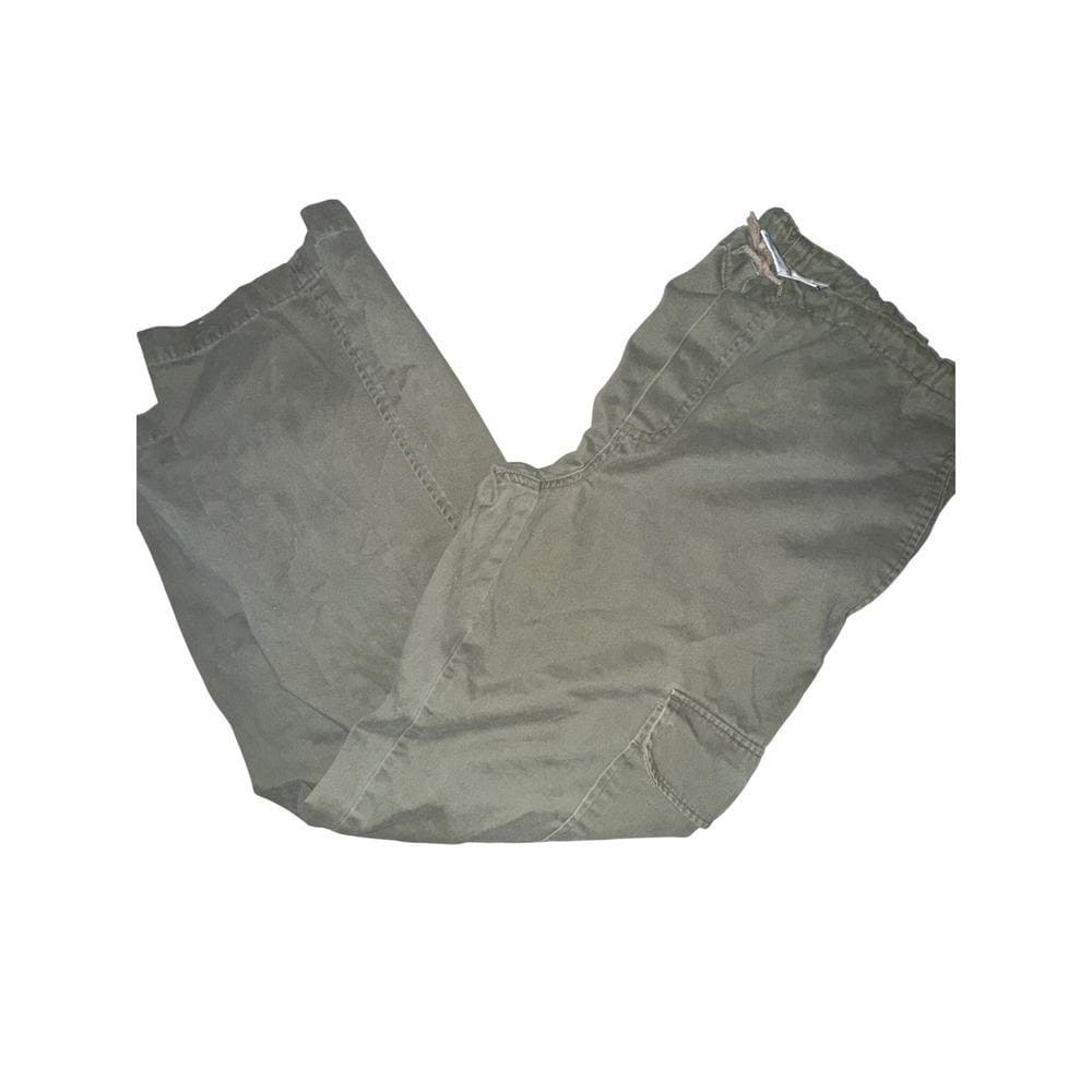 Vintage Utility Wear Cargo Pants womensmall Green Baggy Y2K Skate 90s Drawstring